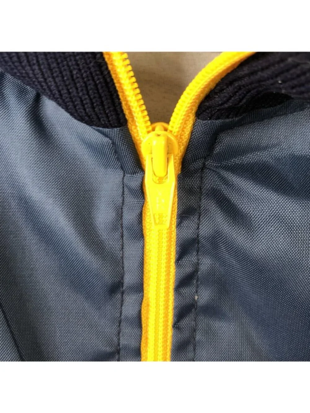 Vintage Michigan Bell Campboree Jacket Mens Large Blue Nylon 1/4 Zip Windbreaker